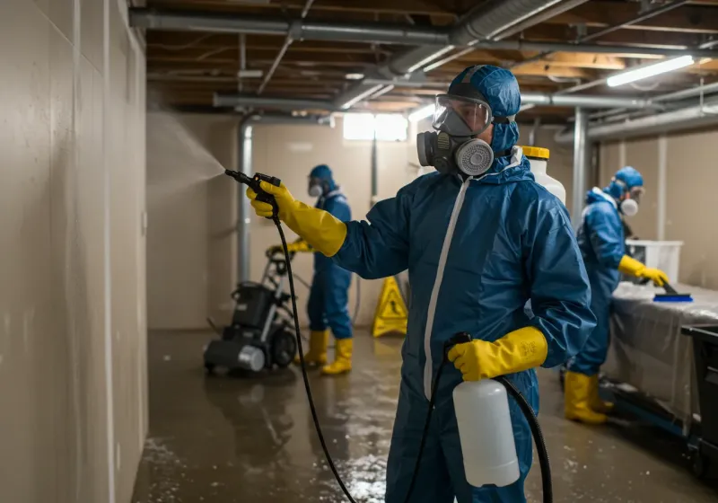 Basement Sanitization and Antimicrobial Treatment process in Baton Rouge, LA