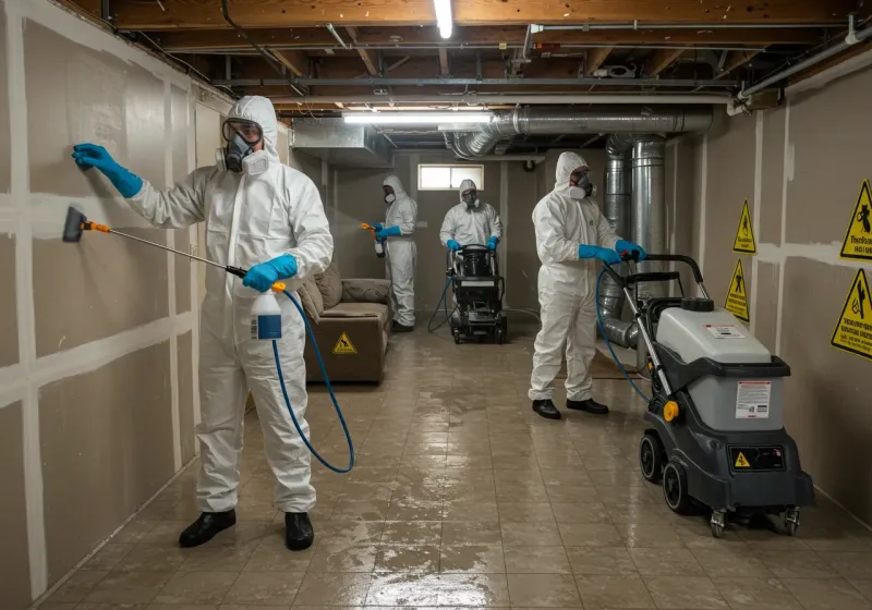 Basement Moisture Removal and Structural Drying process in Baton Rouge, LA